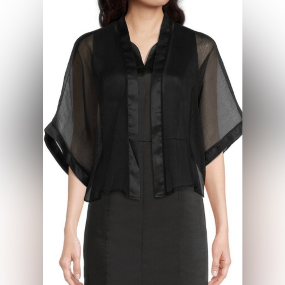NWT Cezanne Black Evening Cropped Wrap